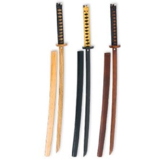 Wooden Roped Bokken with Scabbard-41"