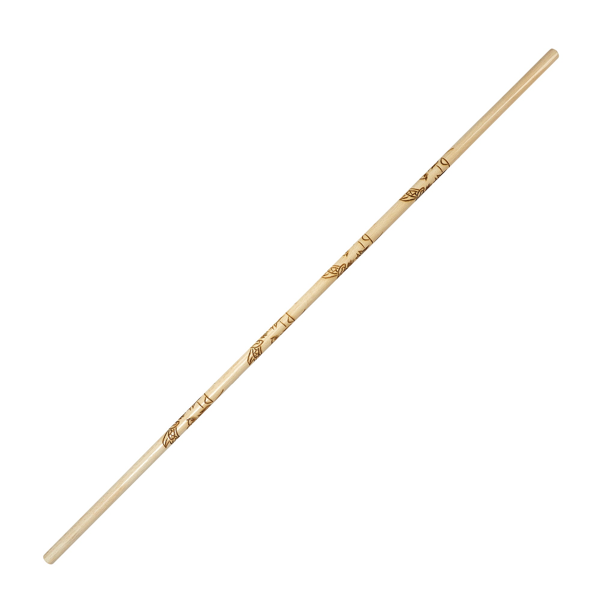 Bo Staff White Oak Carved Dragon-72