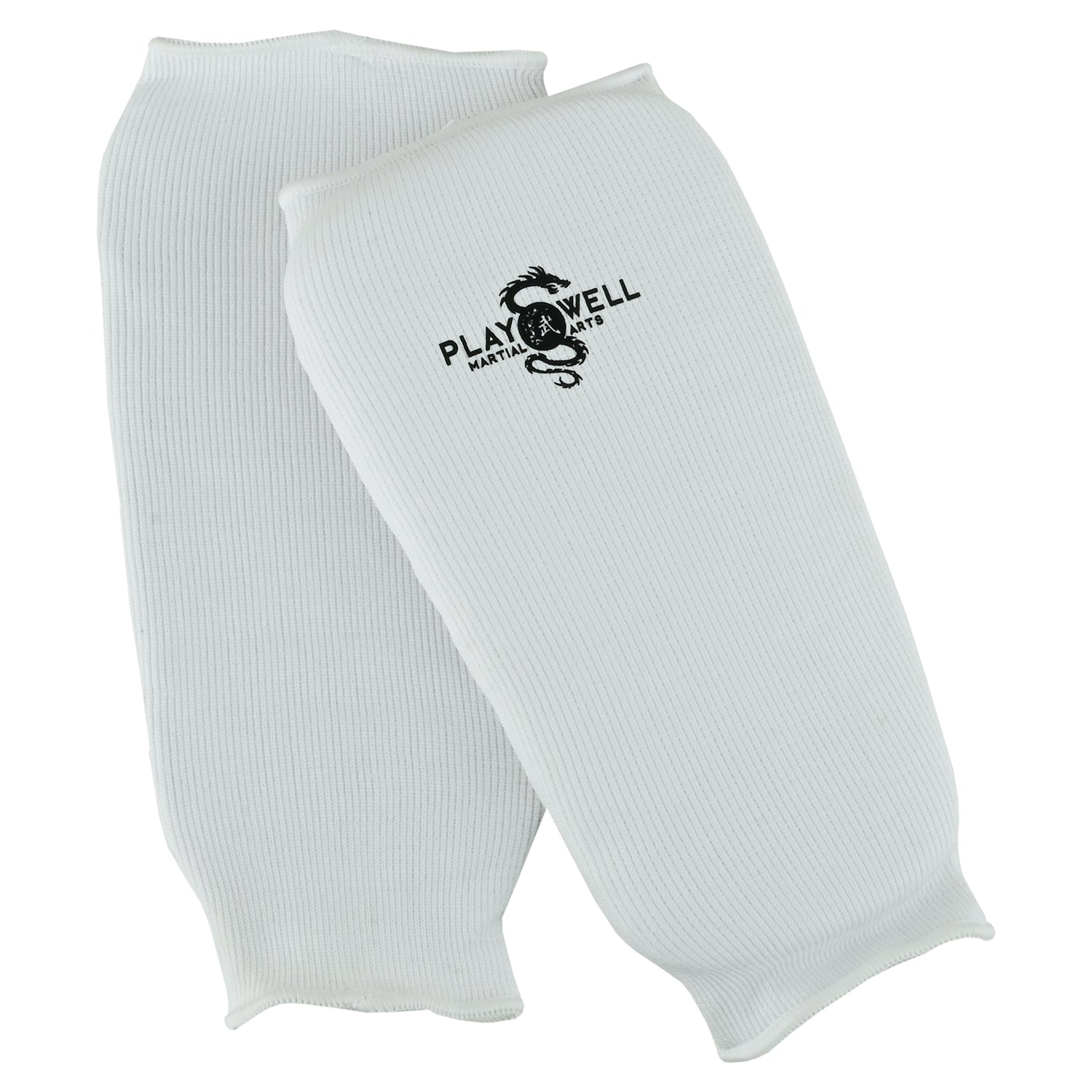 Elasticated Shin Guard-White