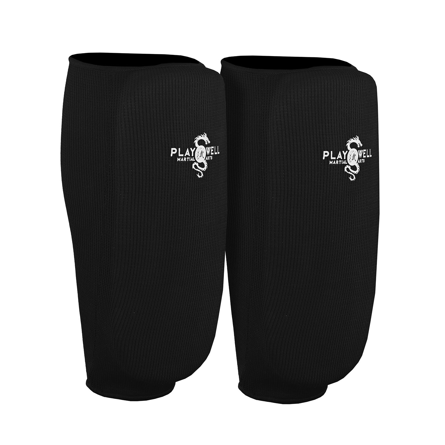 Elasticated Shin Pads-Black
