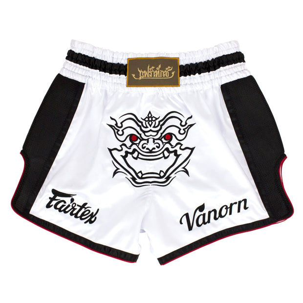 Fairtex Vanorn Slim Cut Muay Thai Shorts-White