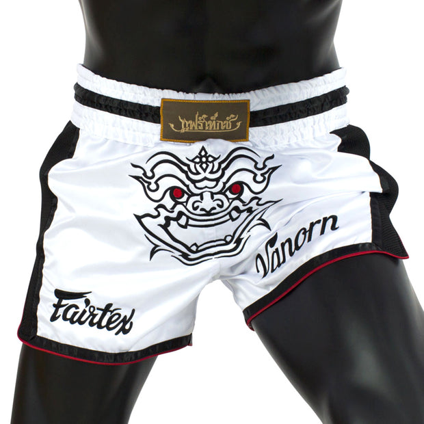 Fairtex Vanorn Slim Cut Muay Thai Shorts-White
