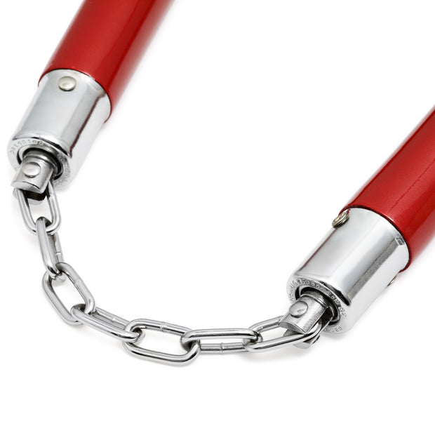 Graphite Nunchaku with BB-All Red-12"