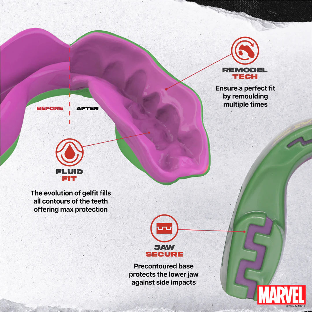 SAFEJAWZ Marvel Hulk Smash Mouthguard