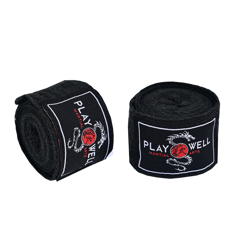 Childrens Black Boxing Hand Wraps Pair-2.5M