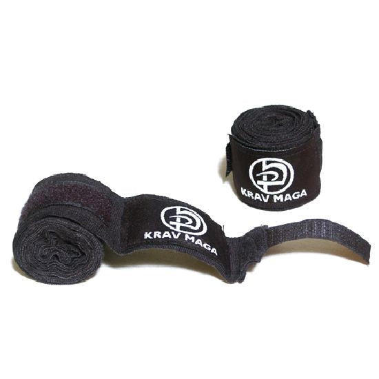 Krav Maga Boxing Black Hand Wraps Pair-3.5M
