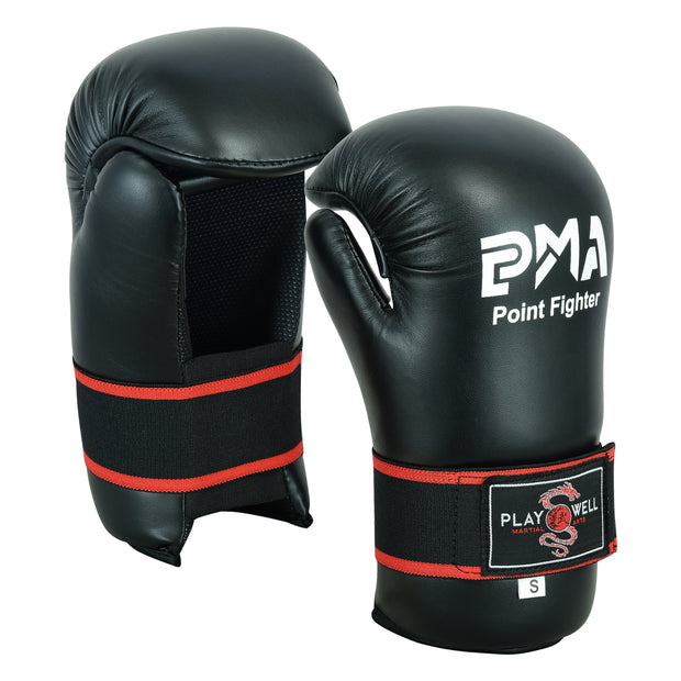 Semi Contact Point Sparring Gloves-Black