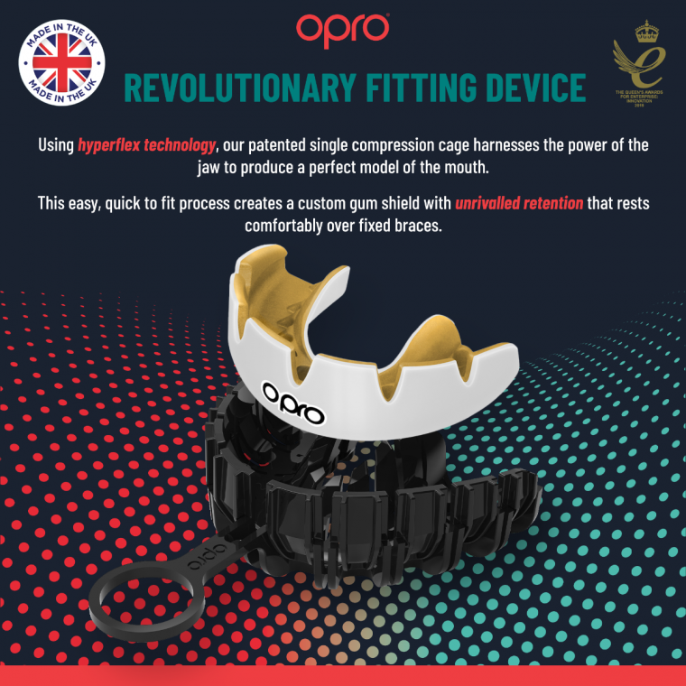 Opro Adults Instant Custom Fit Mouth Guard For Braces-White