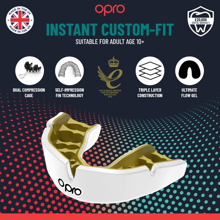 Opro Adults Instant Custom Fit Mouth Guard-Red