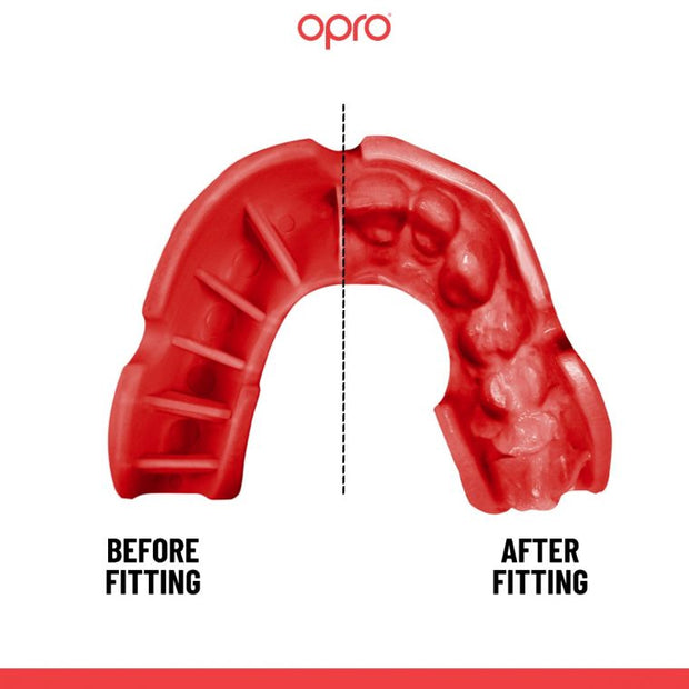 Opro UFC Adults Silver Self Fit Mouth Guard-Black