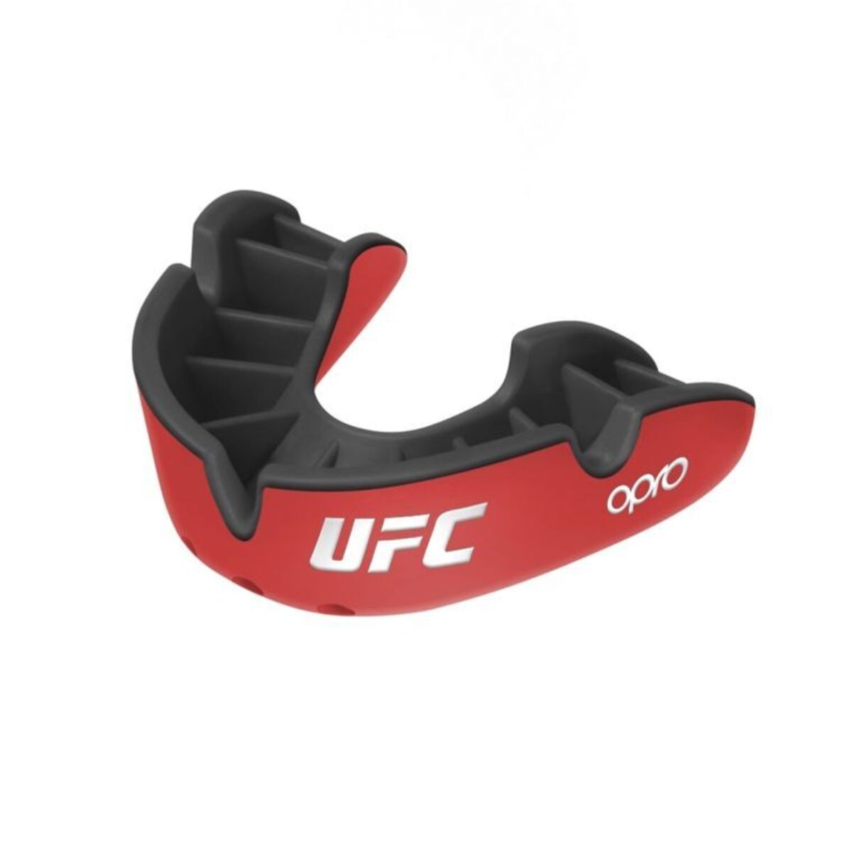 Opro UFC Adults Silver Self Fit Mouth Guard-Red