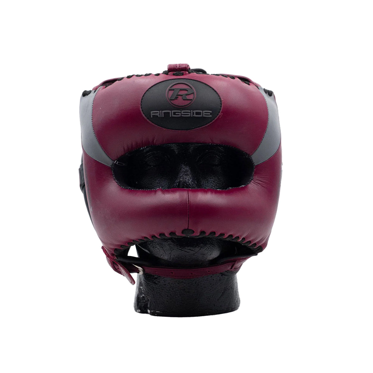 Ringside Pinnacle Series Leather Boxing Bar Head Guard-Maroon