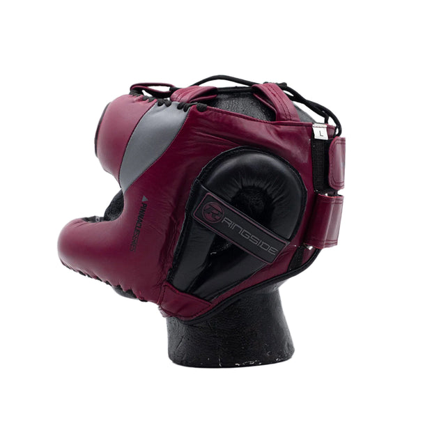 Ringside Pinnacle Series Leather Boxing Bar Head Guard-Maroon