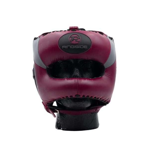 Ringside Pinnacle Series Leather Boxing Bar Head Guard-Maroon