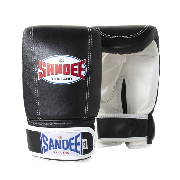 Sandee Velcro Leather Bag Gloves-Black
