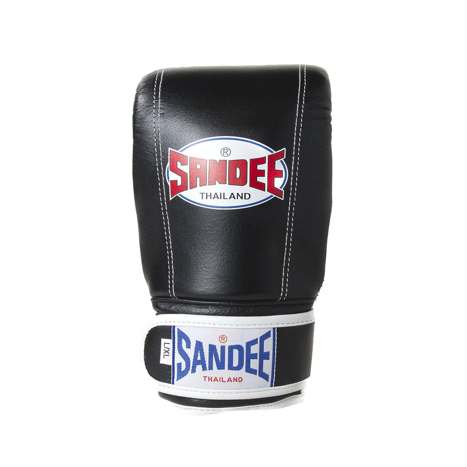 Sandee Velcro Leather Bag Gloves-Black