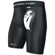 Shock Doctor Mens Black Compression Shorts with Cup