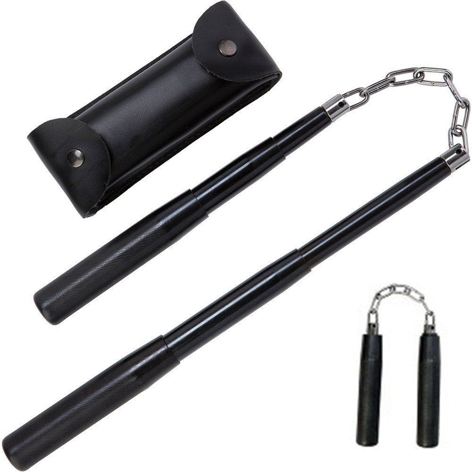 Telescopic Nunchuck 14" Steel-Black