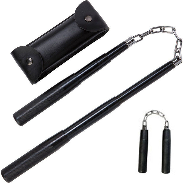 Telescopic Nunchuck 14" Steel-Black