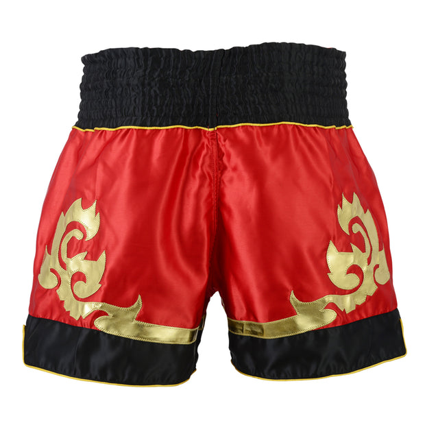 Muay Thai Competition Tribal Fight Shorts-Red