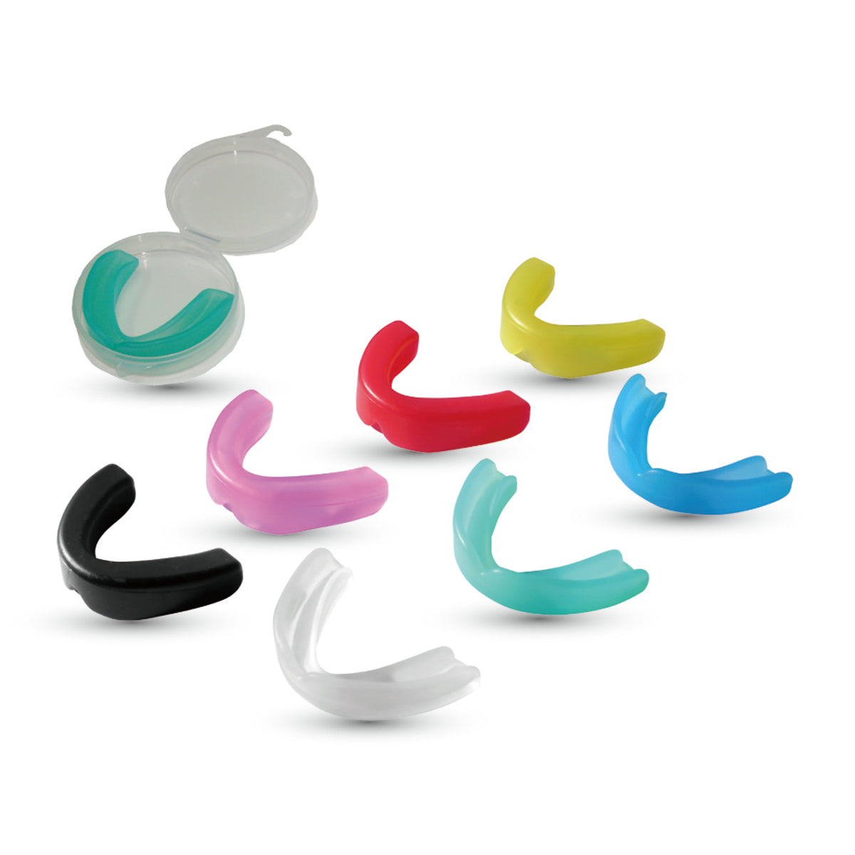 Mouth Guard Gum Shield: Single-With Case (Clear)