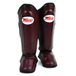 Twins Maroon Double Padded Shin Guards