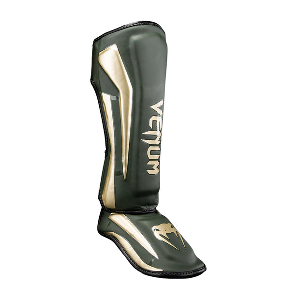 Venum Muay Thai Stand Up Elite Shin Guards-Khaki