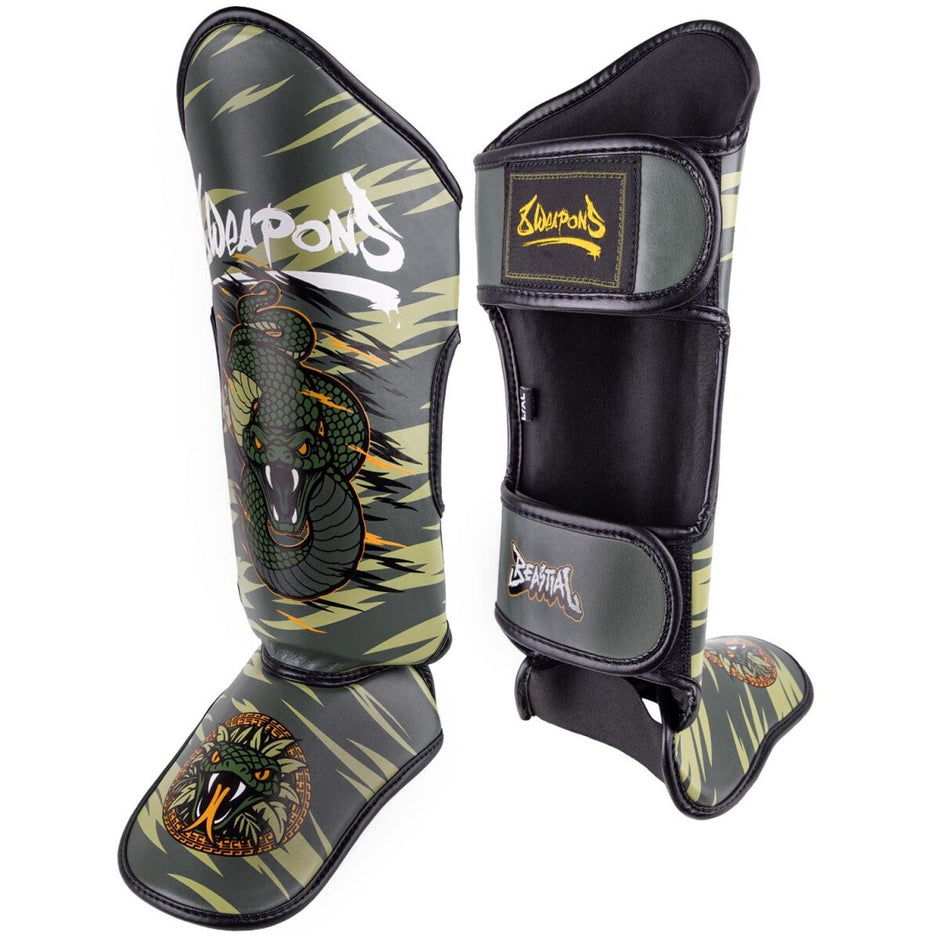8 Weapons Kids Beastial Viper Muay Thai Shin Guards