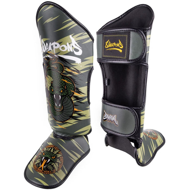8 Weapons Kids Beastial Viper Muay Thai Shin Guards