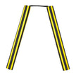 Foam Nunchaku with Cord-Yellow/Black Stripes-12