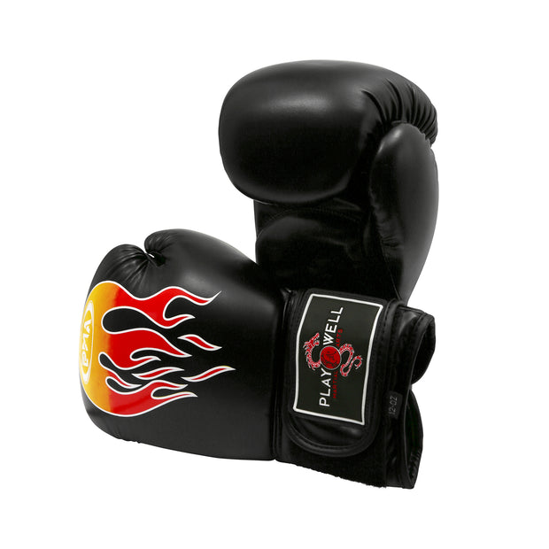 Boxing Pro Series Black Flames Gloves (10oz)