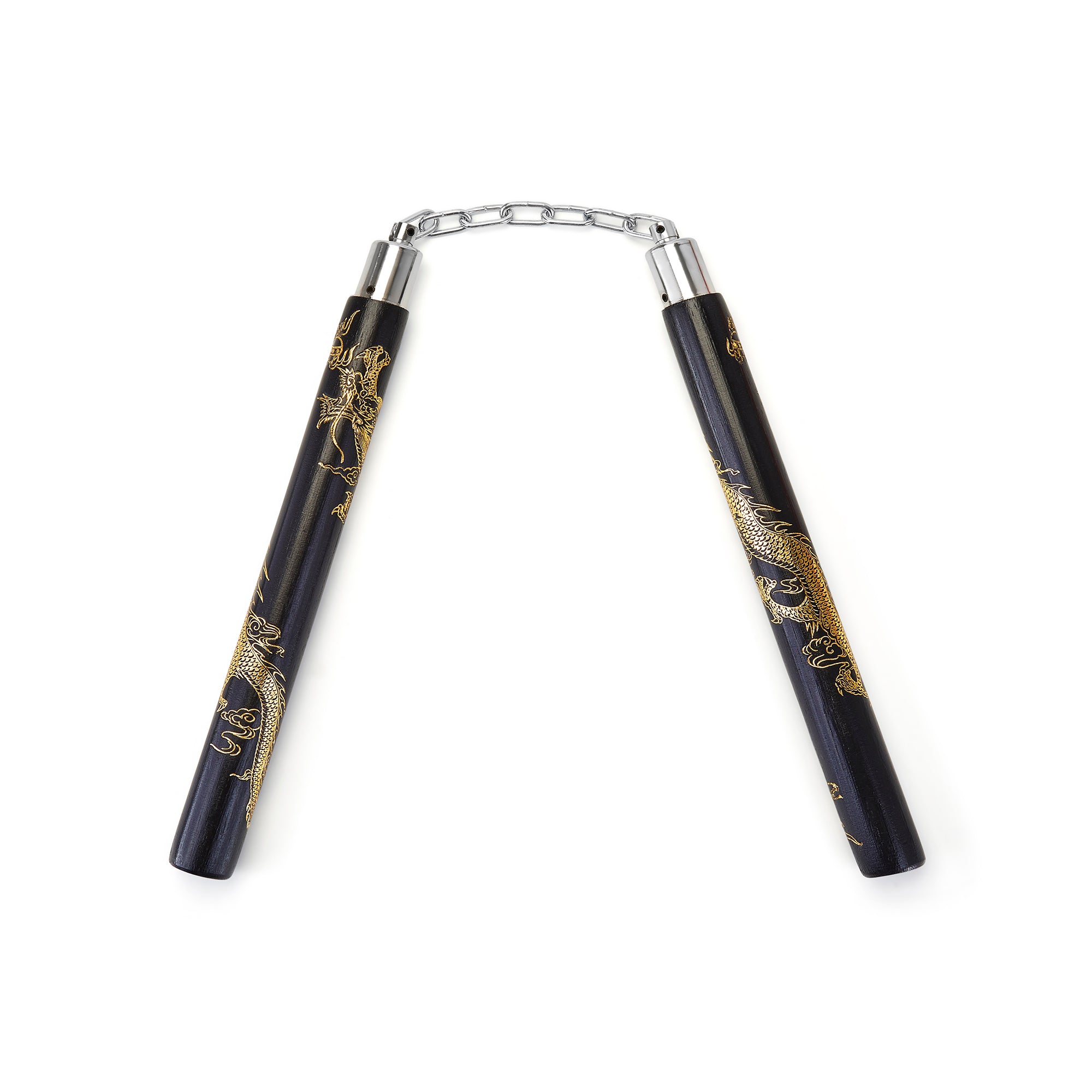 Rattan Wooden Black Dragon Nunchucks Chain-12
