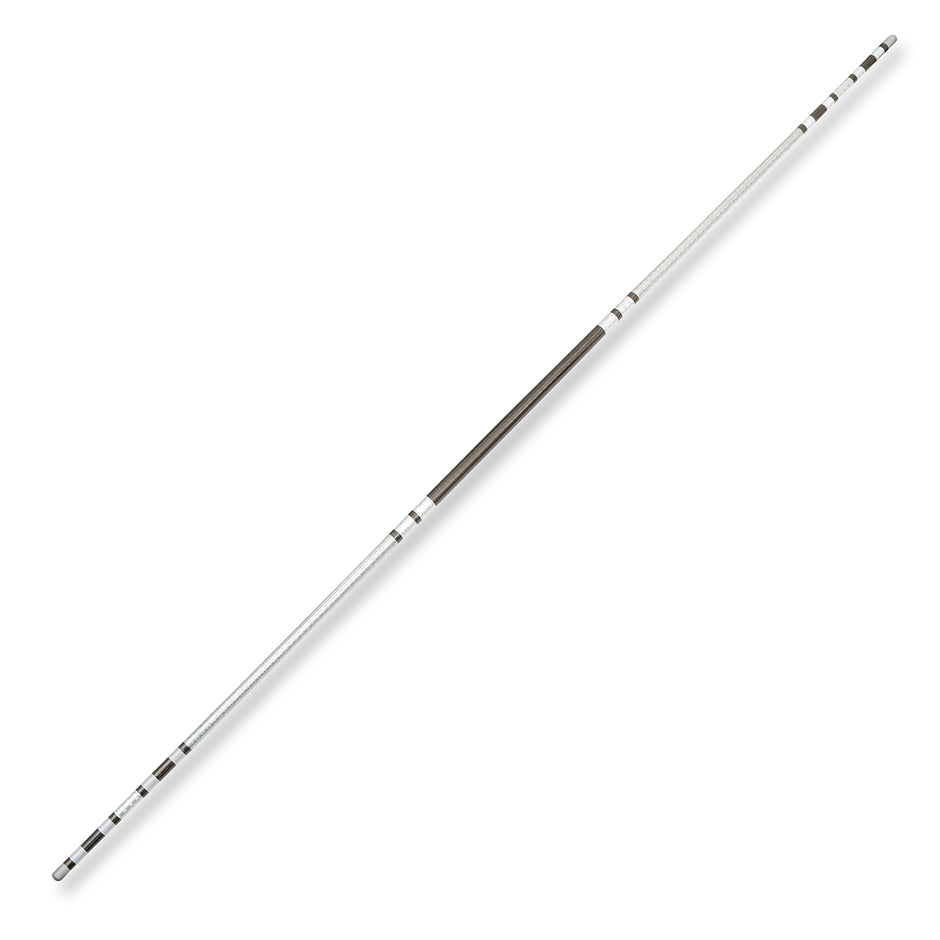 Chrome Competition Silver/Black Lotus Wood Bo Staff-60" (5ft)