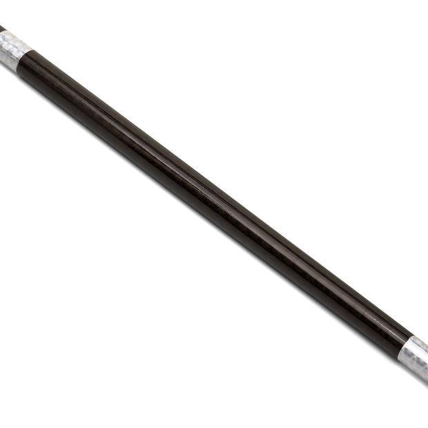 Chrome Competition Silver/Black Lotus Wood Bo Staff-60" (5ft)