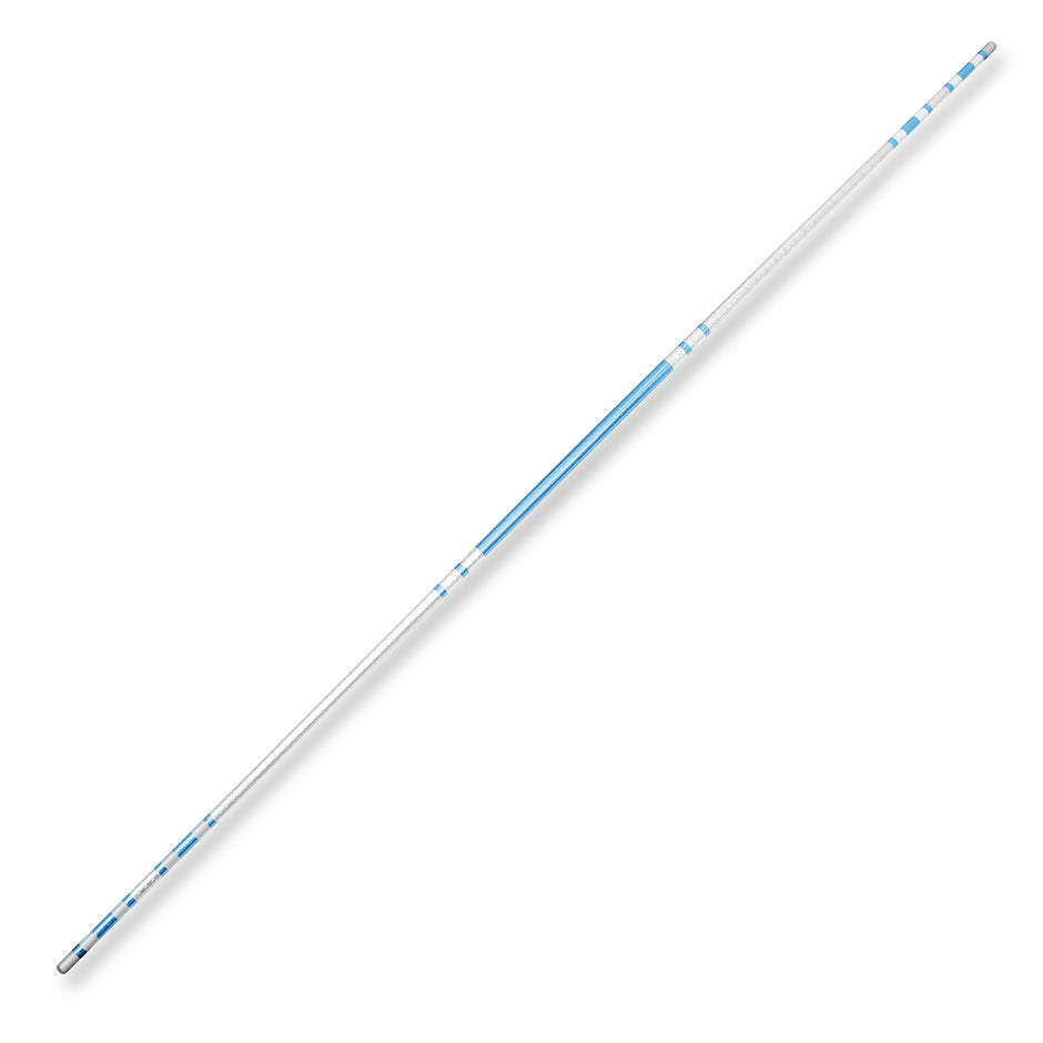 Chrome Competition Silver/Blue Lotus Wood Jo Staff-50" (4ft)