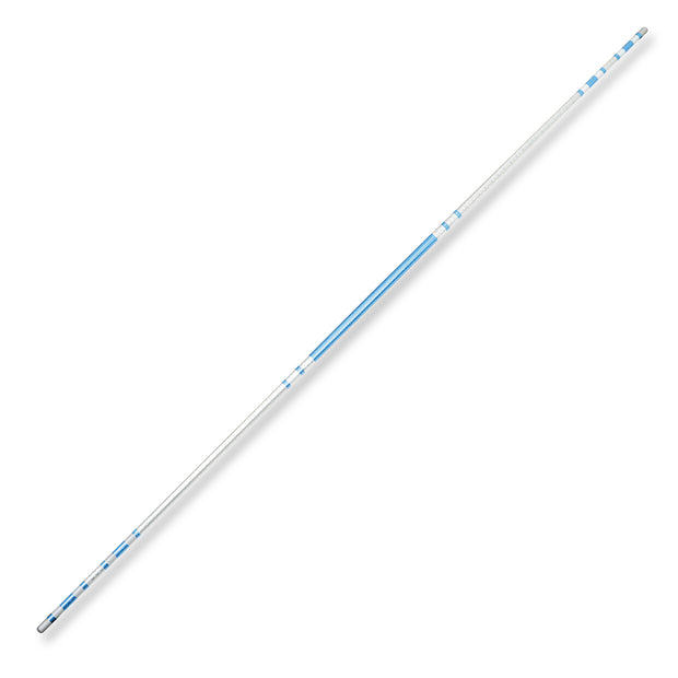 Chrome Competition Silver/Blue Lotus Wood Bo Staff-60" (5ft)
