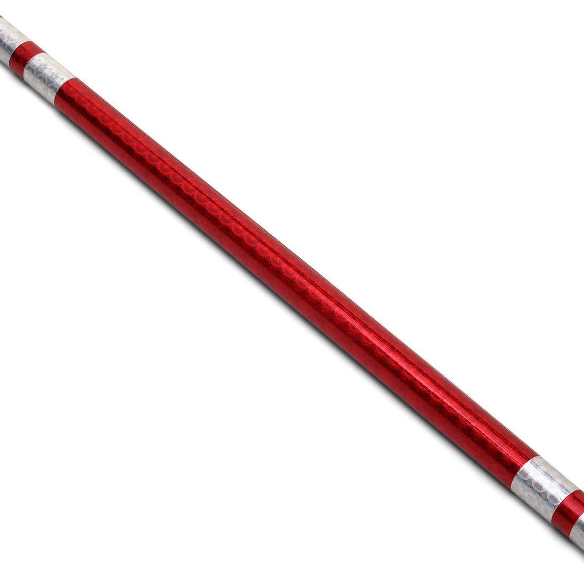 Chrome Competition Silver/Red Lotus Wood Staff-50