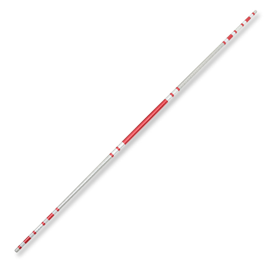 Chrome Competition Silver/Red Lotus Wood Staff-50" (4ft)