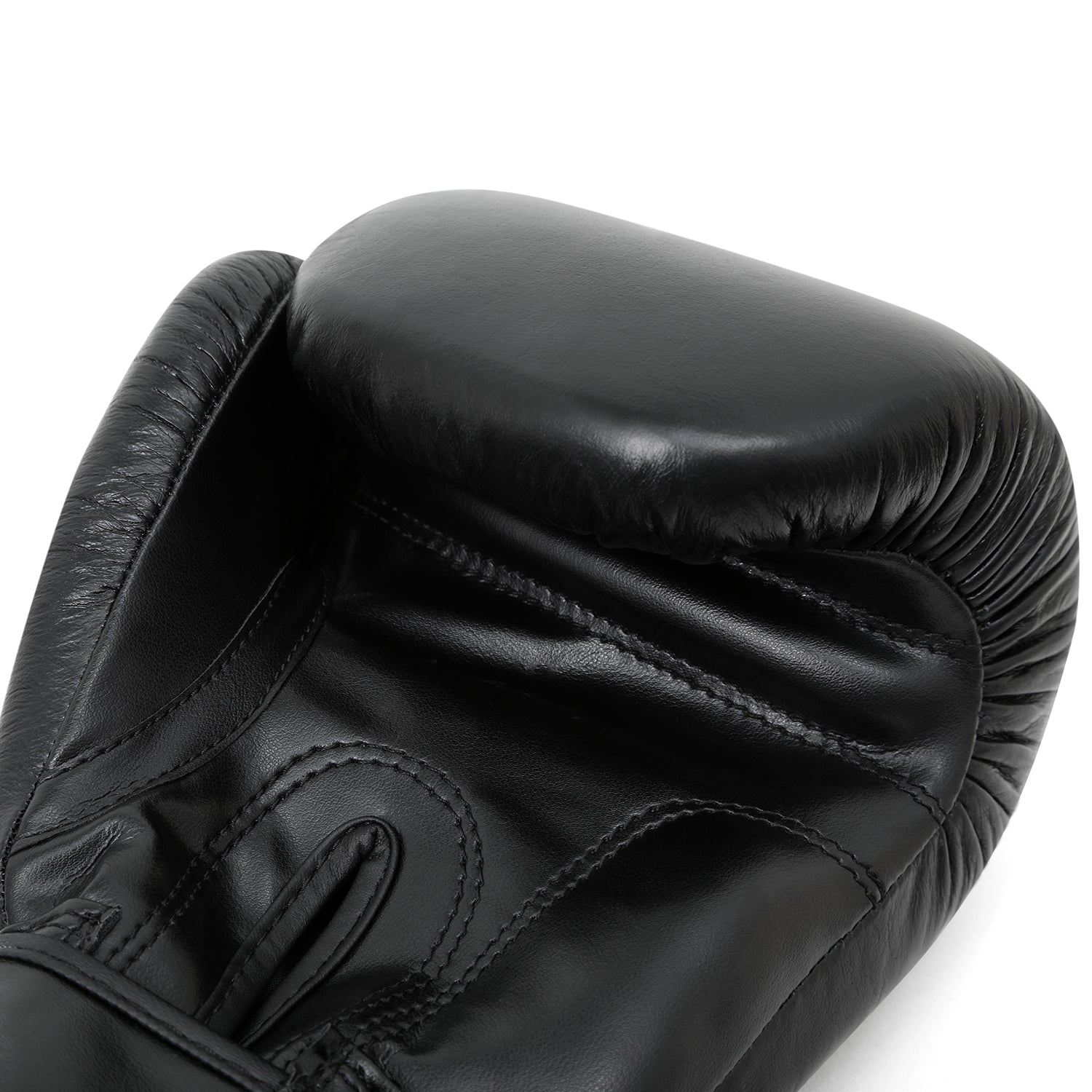 Boxing Gloves Leather-with Free Boxing Wraps (Black)