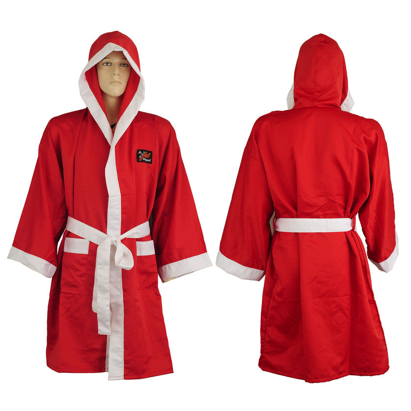 Plain Satin Boxing Gown-Red