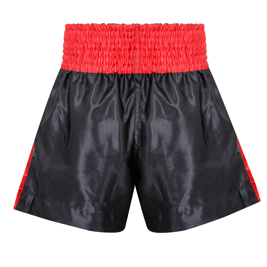 Muay Thai Competition Fight Shorts-Black/Red
