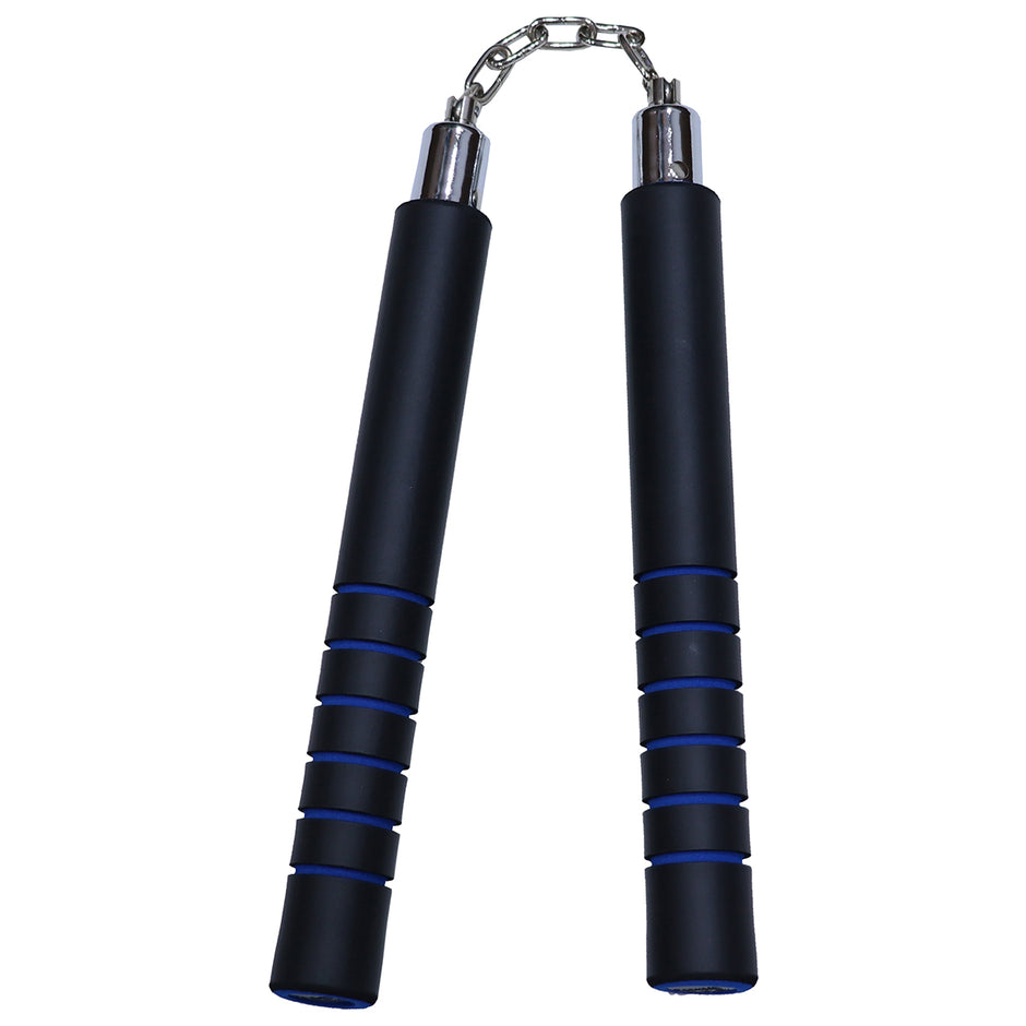 Foam Nunchaku Chain with Blue Grips-12"