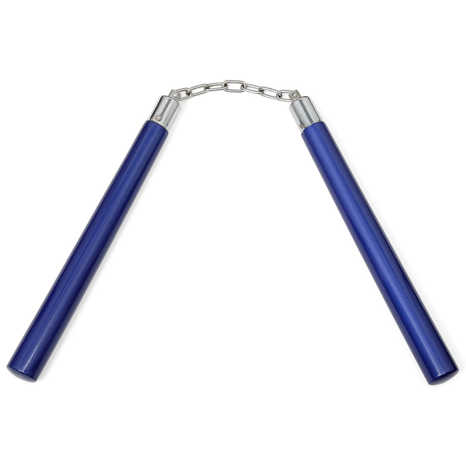Graphite Nunchaku with BB-All Blue-12"