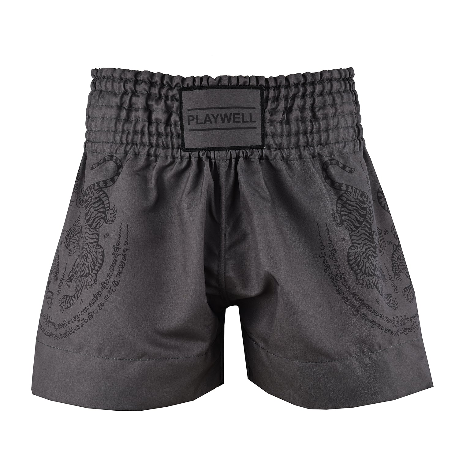 Twin Tiger Satin Muay Thai Competition Fight Shorts-Grey