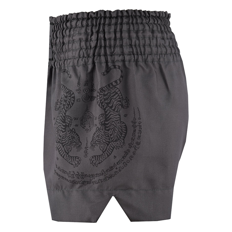Twin Tiger Satin Muay Thai Competition Fight Shorts-Grey