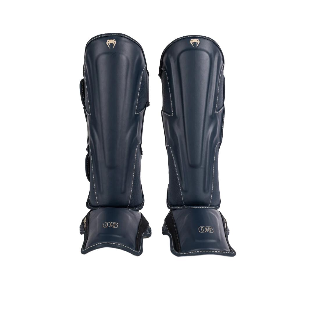 Venum Impact Evo Shin Guards-Icy Blue