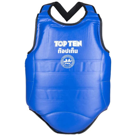 Top Ten Muay Thai IFMA Approved Chest Guard-Blue