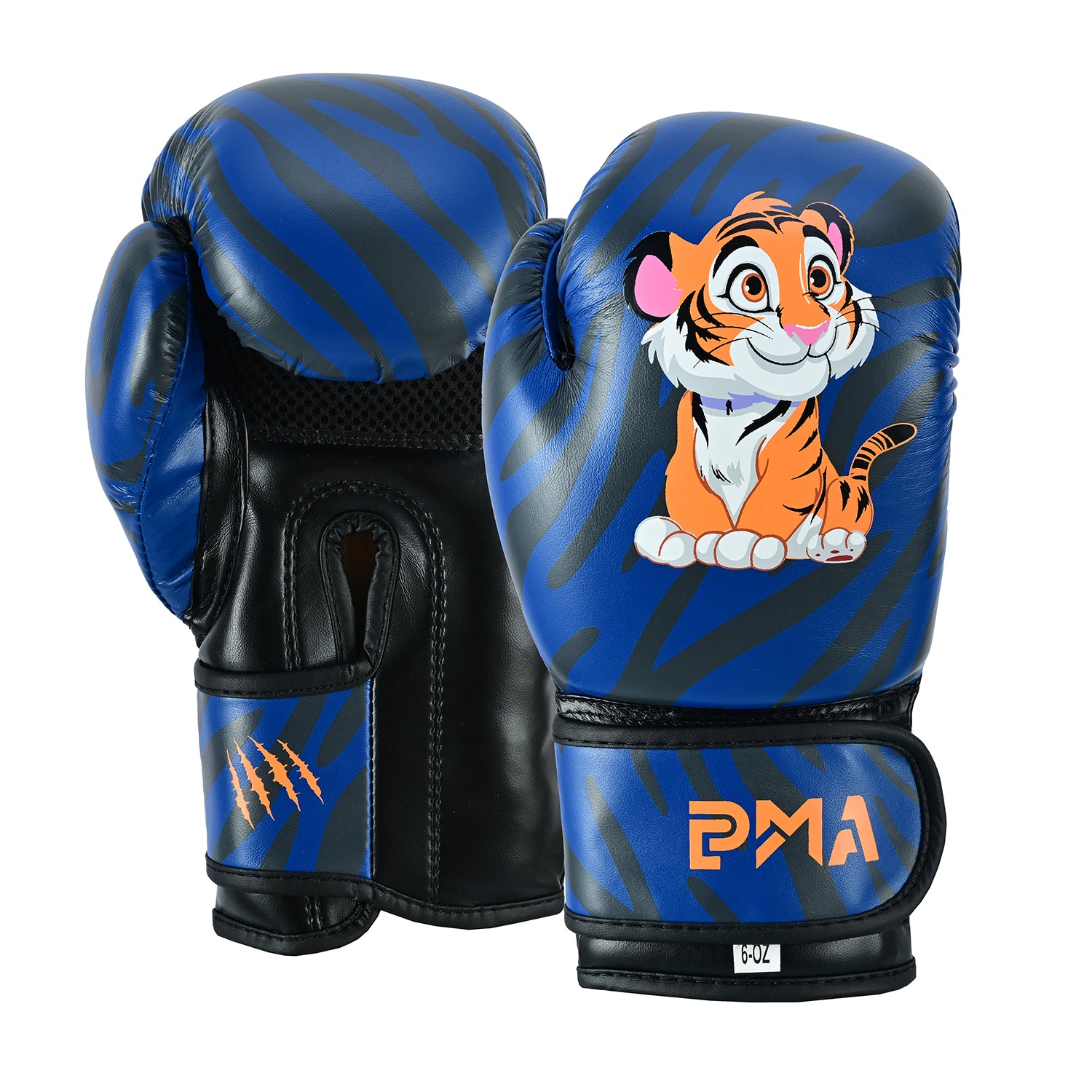 PMA Muay Thai Kids Blue Tiger Gloves