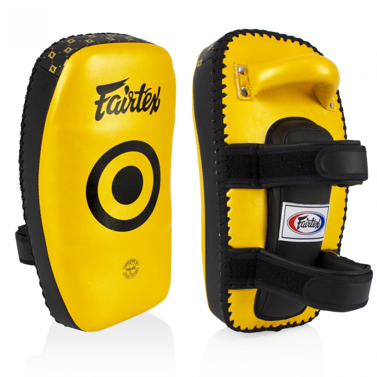 Fairtex KPLC5 Light Weight Curved Thai Kick Pads-Gold