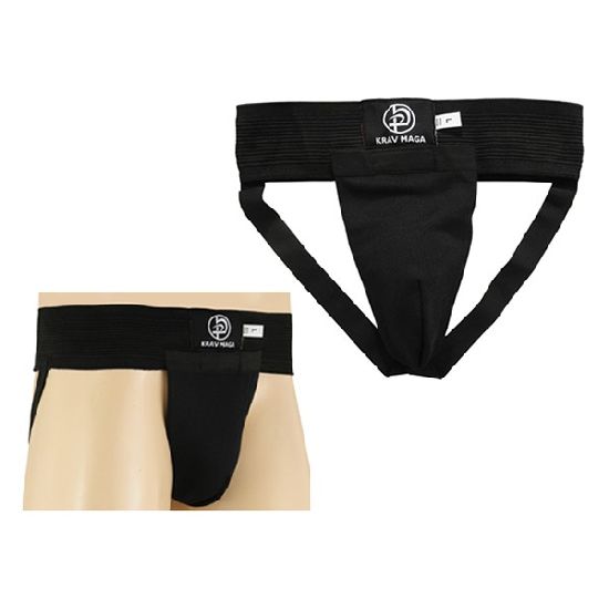 Krav Maga Black Elasticated Guard with Cup